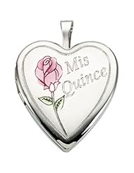 Mis Quince Anos with Rose Locket in Sterling Silver