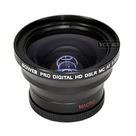 Bower VLB3858B High-Speed Wide-Angle Lens with Macro 0.38x 58mm