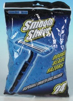 24 RASOIRS JETABLE POUR HOMME DOUBLE LAME