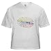 Colombian Stamp Colombia White T-Shirt by CafePress