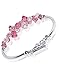SCBR010 .925 Sterling Silver Pink & Clear