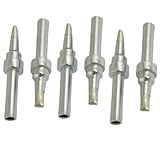 uxcell　はんだごてチップ　200-T-2.4D　チゼル　金属　シルバートーン　5個入り