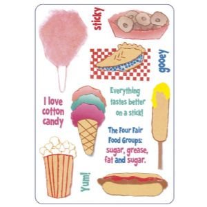 FAIR FOOD STICKER 5x7 2 SHT/PK Papercraft, Scrapbooking (Source Book)