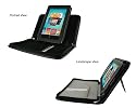 rooCASE Executive Leather Portfolio (Black) Case Cover with Landscape / Portrait View for Barnes and Noble NOOK Tablet / NOOKcolor Nook Color eBook Reader