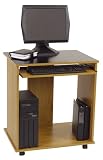 Mobile Black & Elmira Oak Computer Desk Workstation