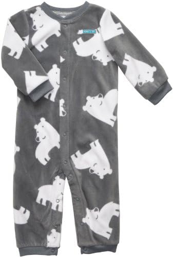 Carter's Infant Boys Polar Bear Long Sleeve One Piece Snap Fleece Coverall Size 9Mos