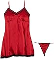 Intimo Women's Silk Chemise & Thong Set - 35005