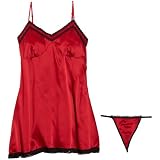 Intimo Women's Silk Chemise & Thong Set - 35005