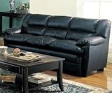 Harper Sofa in Black Leather by Coaster Furniture