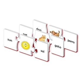 Click here to buy Foreign Word Match - First Words English and Spanish by villagetoys.