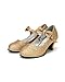 Little Angel Tasha-685E Glitter Bow Mary Jane Pump - Gold