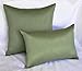 Aiking Home Solid Faux Silk Decorative Pillow Cover, Zipper Closure, 12 by 18 Inches, Sage