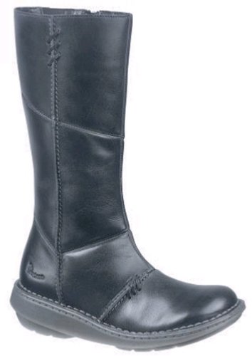 DR. MARTENS - NEW AUTH WEDGE ZIP CALF BOOT - black grizzly - 10492003, Größe:37