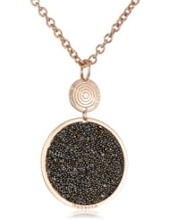 Rebecca "Watamu" Rose Gold Micro Crystal Pave Medallion Drop Necklace
