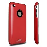 elago iPhone 3G Slim Fit Case + Smudge Free Film - Red (Made in Korea)