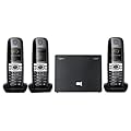 Gigaset - C610 IP Trio - T�l�phone VoiP sans fil avec Eco DECT - 2 combin�s suppl�mentaires - Noir