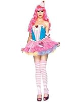 Leg Avenue 3 Piece Sugar And Spice Cupcake Dress With Arm Puffs And Frosting Headband