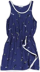 Toddler Floral Print Short Sleeves Tank  Dress