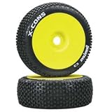 Duratrax X-Cons 1 8 Buggy Tire C3 Mounted Yellow (2) by Duratrax