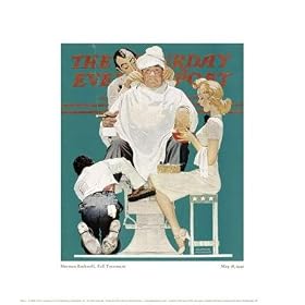 Full Treatment by Norman Rockwell. Size 8.41 inches width by 10.00 inches height. High Quality Art Poster Print