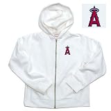 Los Angeles Angels MLB Girls Lucky Full Zip Hooded Jacket (White)