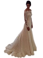 Plus Size Floor Length Sweetheart Mermaid Off the Shoulder Lace Sheer Jeweled Applique Flared-Skirt Polyester/Tulle  Dress with a Court Train 