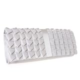 Jessica McClintock Silver Ribbons Clutch