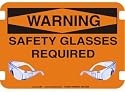 20 x 14 Photo Realistic Warning Signs- Safety Glasses Required