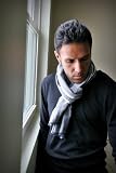 Mens Mendoza Blue Stripe Cotton Scarf