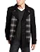 Michael Kors Men’s William Wool Blend Button Front Scarf Coat, Black,…