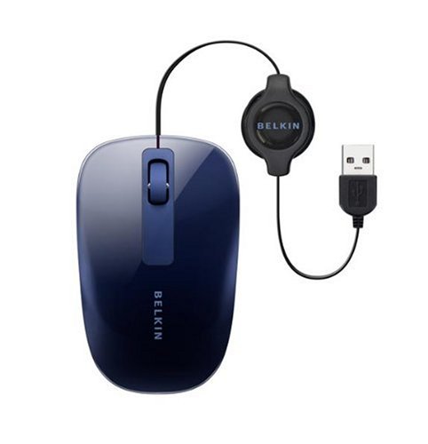 Belkin Comfort Maus mit einziehbarem Kabel blau Preisvergleich