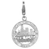 14K 1.3 grams White Gold Diamond 0.08CT New York Charm