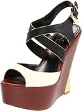 Jessica Simpson Women's Zeppa Wedge Sandal,Ivory Black,8 M US