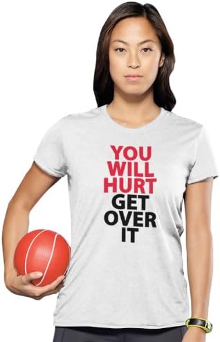 Black Hart Fitness You Will Hurt Get Over It Crossfit T-shirt Ladies Sizes