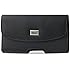 Black Horizontal Leather Pouch Carrying Case Holster with Belt Clip and Loops for Samsung Galaxy S3 Cell Phone