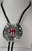Red Cross w/Horseshoe Diamondcut  Pewter Religious Bolo Tie