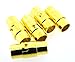 Kumihimo End Cap/ Magnetic Clasp (Package of 5 Sets) Gold Color - Hole Size 6mm