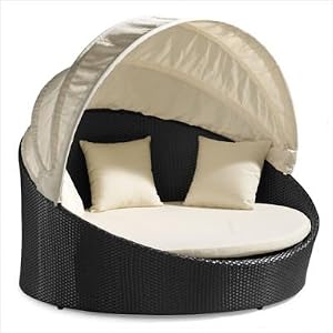 Colva Outdoor Canopy Bed in Chocolate by 