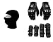 Autopearl Premium Quality Bike Accessories(Combo of Balaclava Black Face Mask For Bike Riding Sunscreen Dust Proof Mask. & MadBike 1 Pair of Hand Grip Gloves for Bike Motorcycle Scooter Riding - (Black L) & Fox Motorcycle Riding Knee and Elbow Guard (Black, Set of 4) RS.2018.00