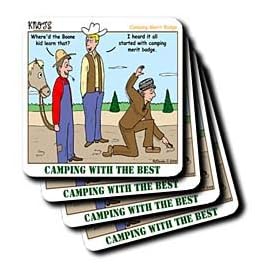 Camping with the Best - Camping - Set Of 4 Coasters - Soft by 3dRose LLC