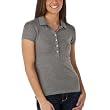 Mossimo Supply Co. Juniors Short Sleeve Polo - Heather Grey