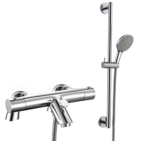 BATH THERMOSTATIC CHROME MIXER VALVE SHOWER TAP