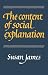 The Content of Social Explanation