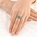 Mytys Antiqued Hollowed Flower Black Marcasite Crystal Band Rings