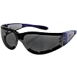 Bobster Shield II Adult Frameless Designer Sunglasses - Blue/Smoke