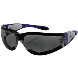 Bobster Shield II Adult Frameless Designer Sunglasses - Blue/Smoke