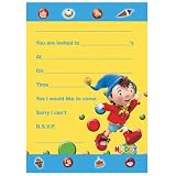 Noddy party invitations, pad of 20 with envelopes