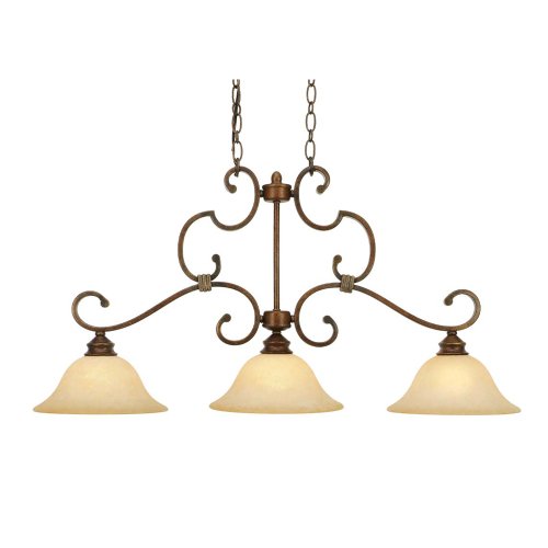 Golden Lighting 3711-10 CB Rockefeller Island Light, Champagne Bronze Finish