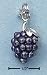 Enameled Ch-2290 : Sterling Silver Enamel Purple Grapes Charms