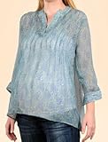 A Pea in the Pod: Nicole Richie 3/4 Sleeve Button Detail Maternity Blouse